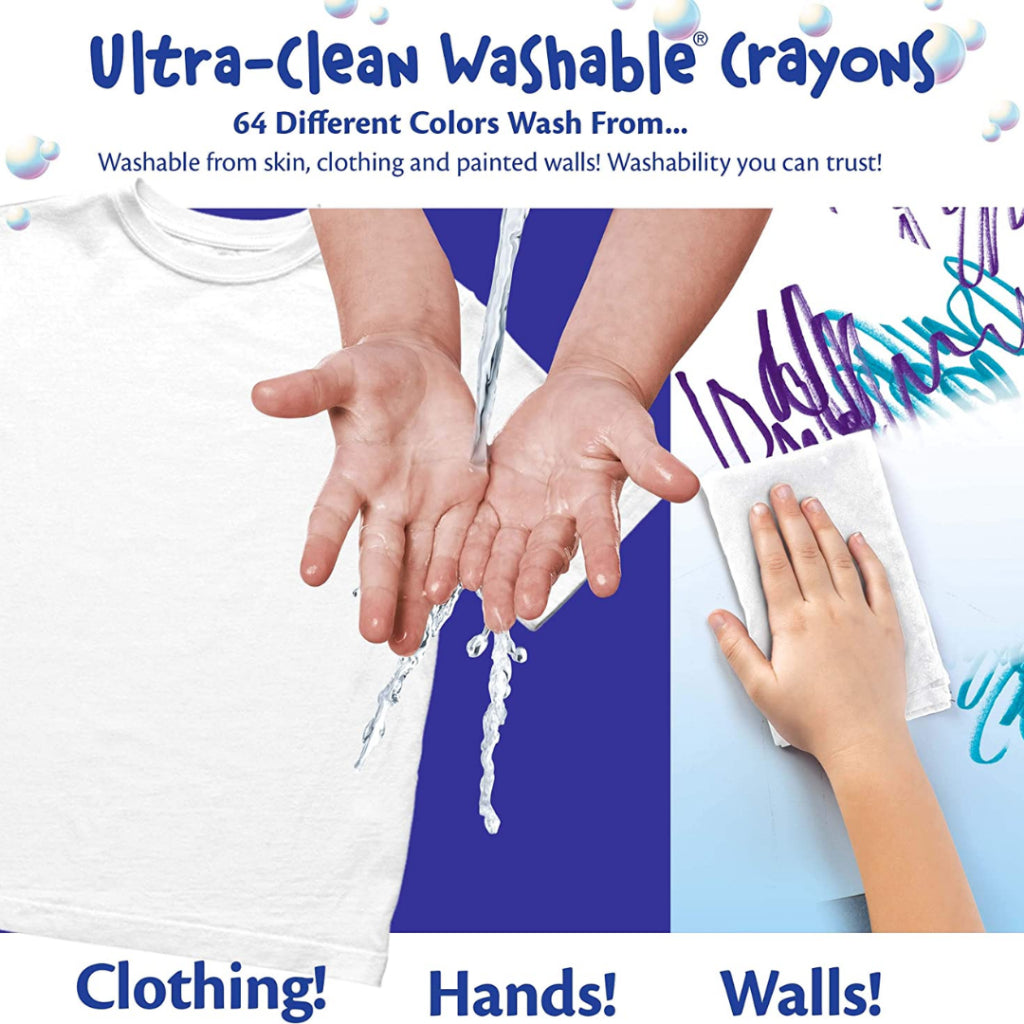 [SG] Crayola 523287 Regular Ultra-Clean Washable Crayons 64ct [Evergreen Stationery]