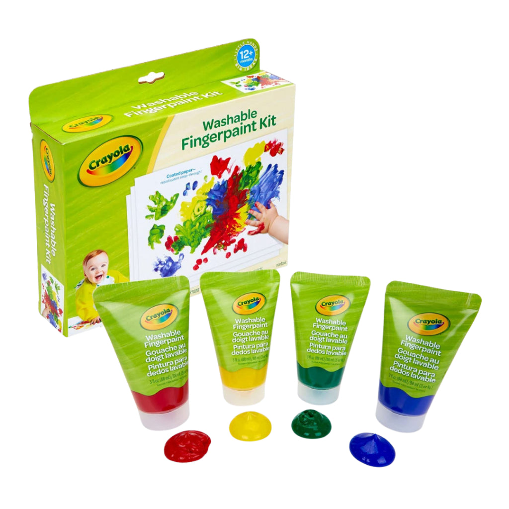 [SG] Crayola 811452 My First Crayola Washable Fingerpaint Kit [Evergreen Stationery]