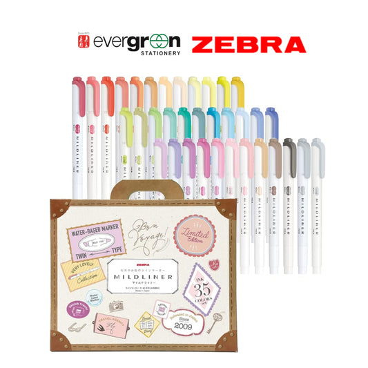 [SG] Zebra WKT7-35C Mildliner 35pc Set - Limited Edition [Evergreen Stationery]