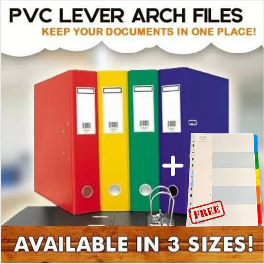 [SG] [Bundle of 4 & 12] A4 2 inch A4 3 inch PVC Lever Arch File [Evergreen Stationery]