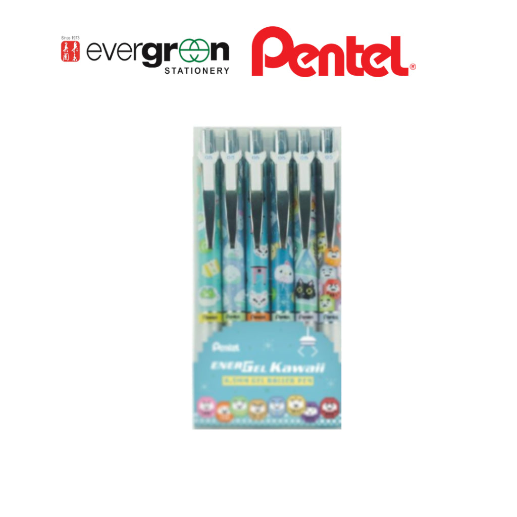 [SG] Pentel Energel Kawaii Pen 0.5mm Blue Ink  [Evergreen Stationery]
