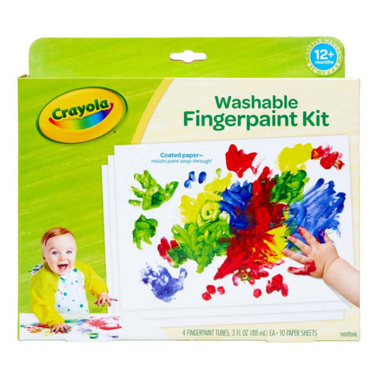 [SG] Crayola 811452 My First Crayola Washable Fingerpaint Kit [Evergreen Stationery]