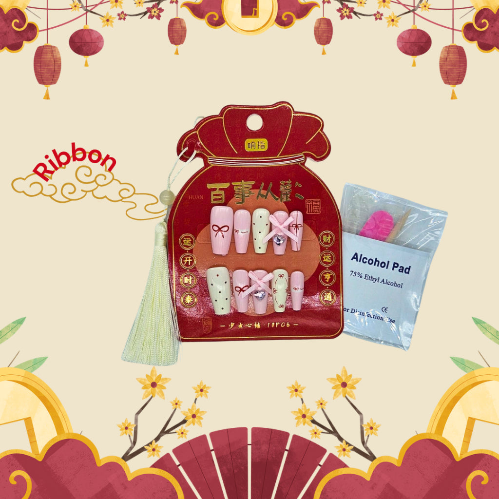 [SG] CNY-Themed Stick-On Nails [Evergreen Stationery]