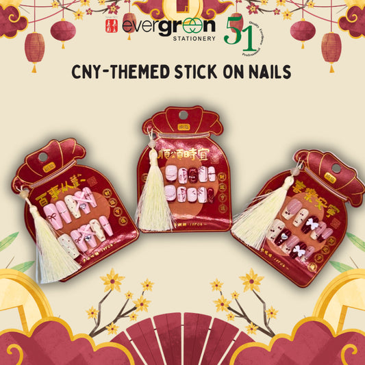 [SG] CNY-Themed Stick-On Nails [Evergreen Stationery]