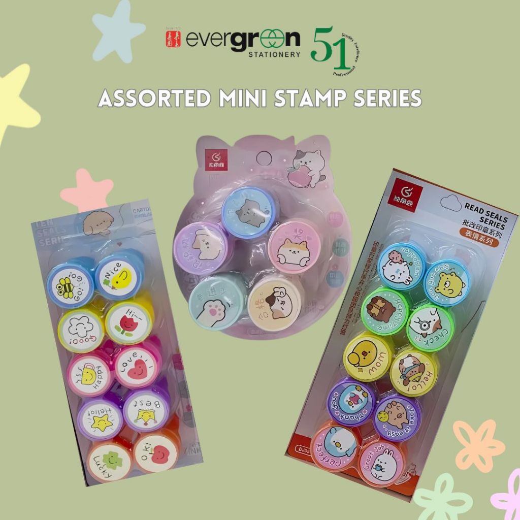 [SG] Assorted Mini Stamp Series [Evergreen Stationery]