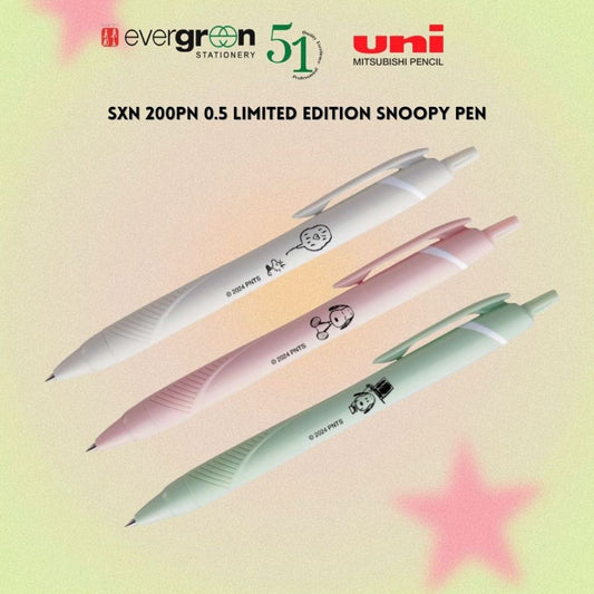 [SG] Limited Edition Jetstream Snoopy Peanuts 0.5 Pen SXN 200PN-05  [Evergreen Stationary]