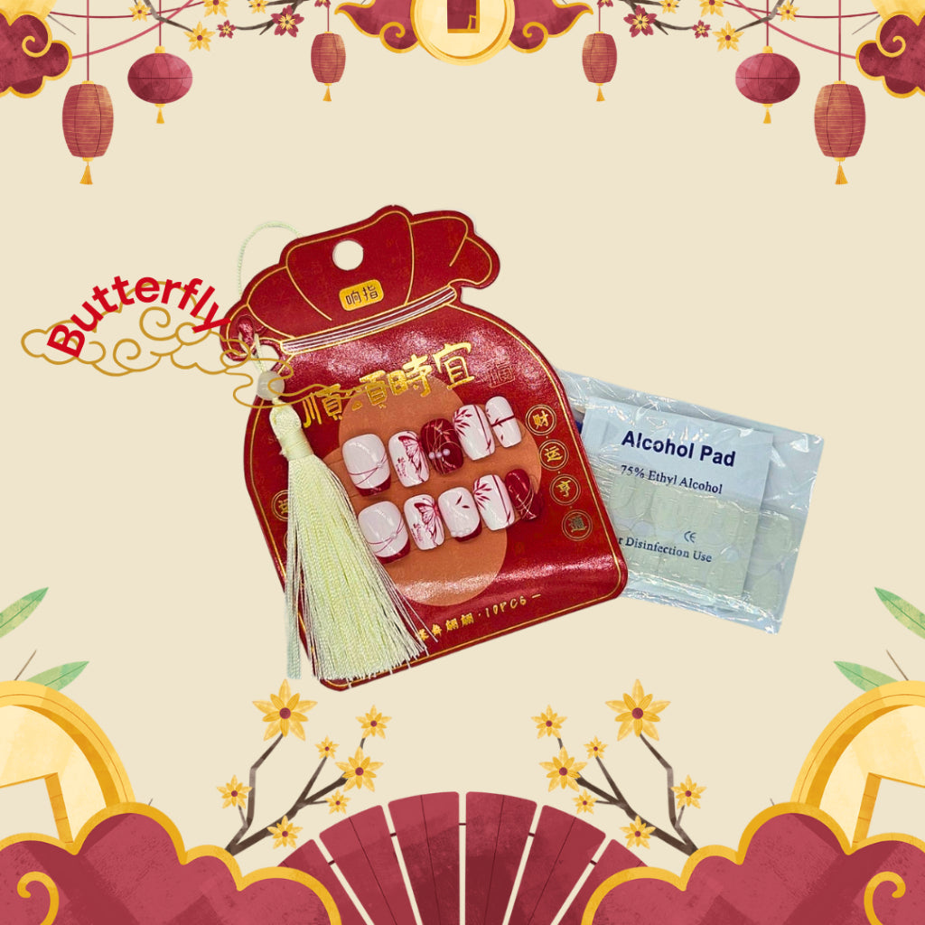 [SG] CNY-Themed Stick-On Nails [Evergreen Stationery]