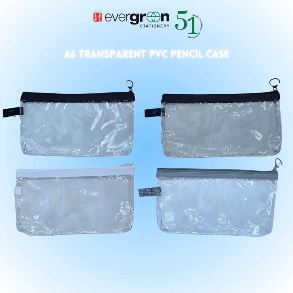 [SG] Kinhshion A6 Transparent PVC Pencil Case [Evergreen Stationery]