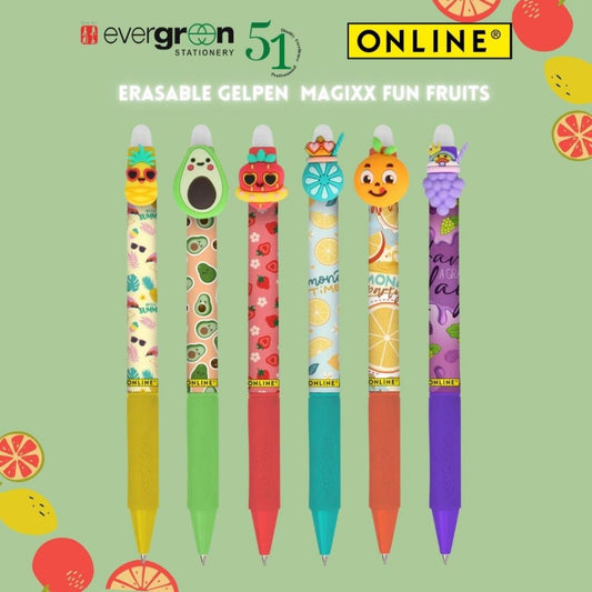 [SG] Online MagiXX 0.7mm Gel Pen Fun Fruits [Evergreen Stationery]