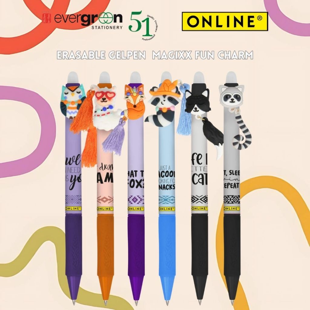 [SG] Online MagiXX 0.7mm Gel Pen Fun Charm [Evergreen Stationery]