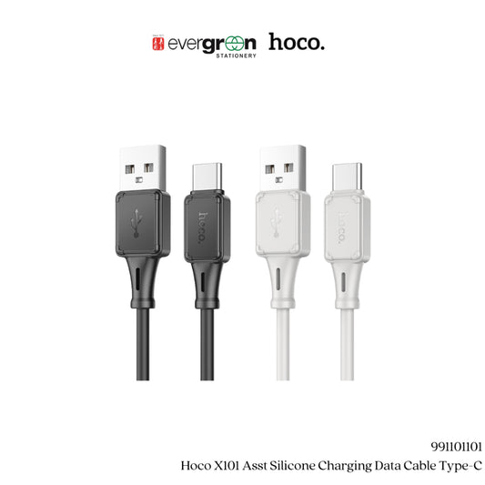[SG] Hoco X101 Asst Silicone Charging Data Cable Type-C [Evergreen Stationery]