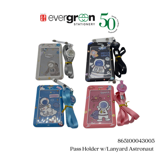 [SG] Pass Holder w/Lanyard Astronaut [Evergreen Stationery]