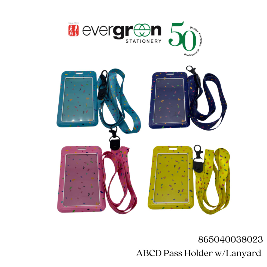 [SG] ABCD Pass Holder with Lanyard [Evergreen Stationery]