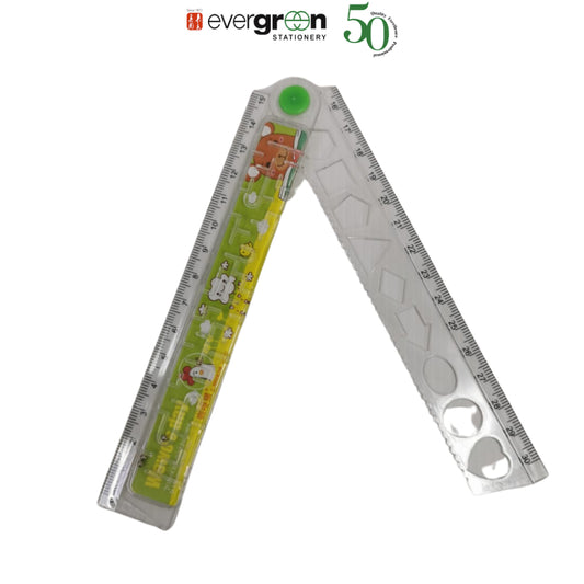 [SG]Folding Ruler 30cm [Evergreen Stationery]