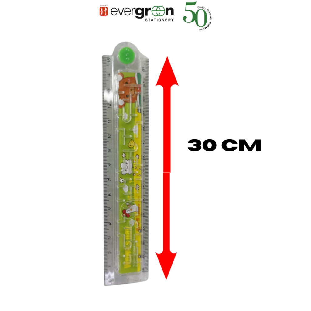 [SG]Folding Ruler 30cm [Evergreen Stationery]