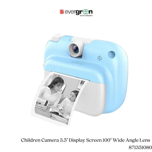 [SG] Children Camera 3.5" Display Screen 100" Wide Angle Lens 1000mAh 1080p@30fps [Evergreen Stationery]