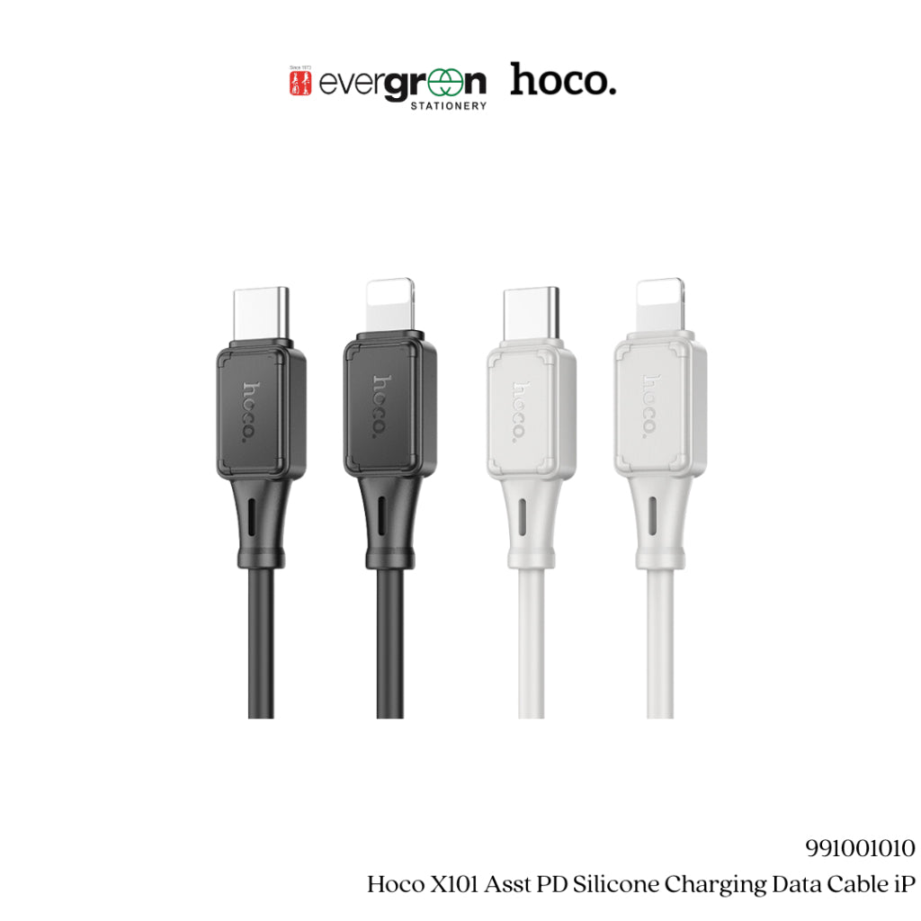 Hoco X101 Asst PD Silicone Charging Data Cable iP
