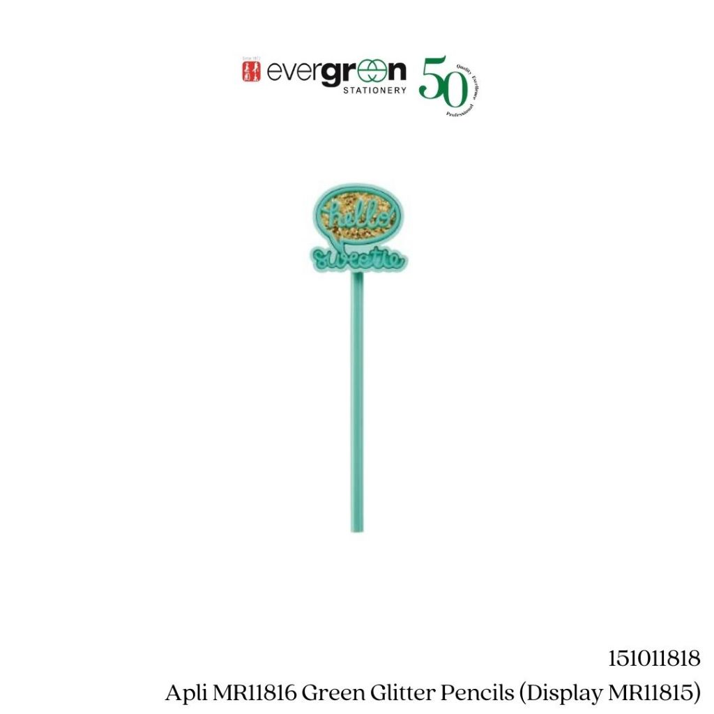 [SG] Apli MR11816 Glitter Pencils (Display MR11815) [Evergreen Stationery]
