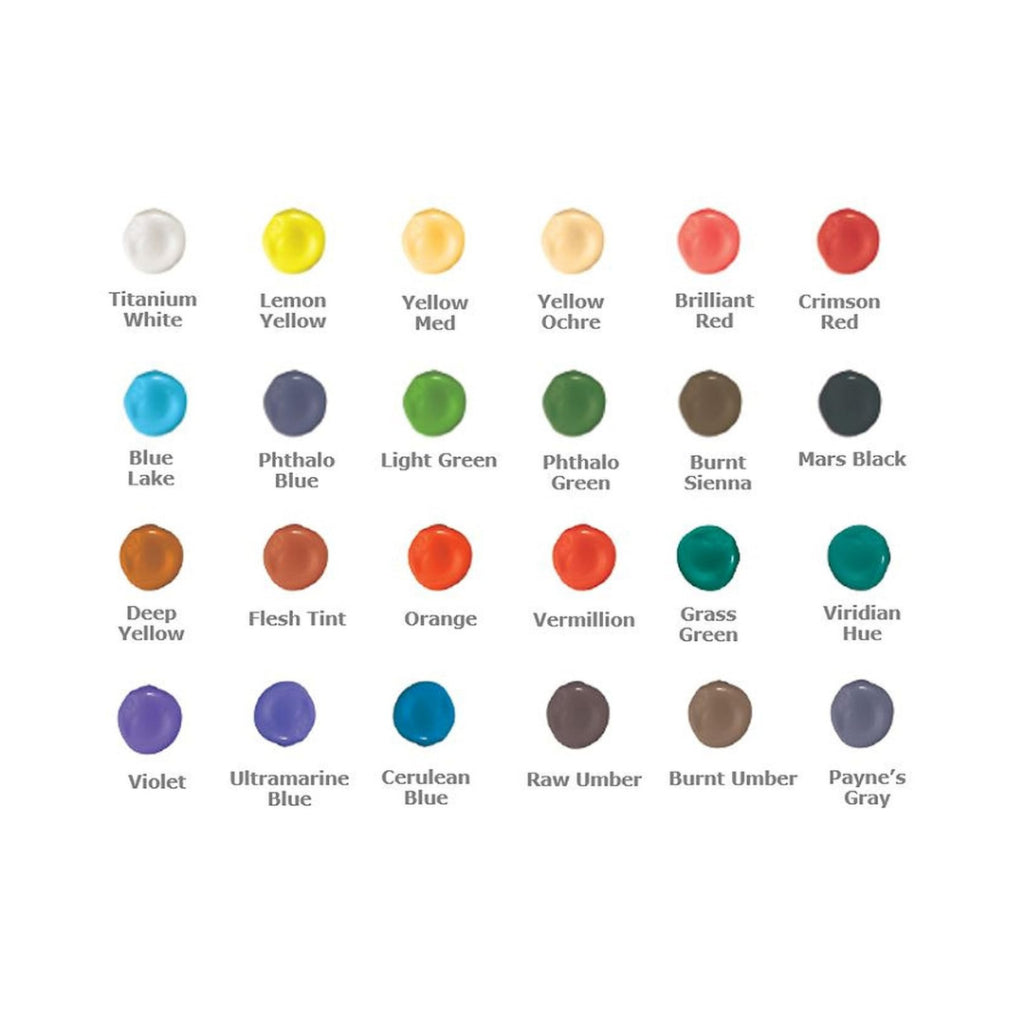 [SG] Derwent Academy Acrylic Paints 12/24 Tubes per pack [Evergreen Stationery]