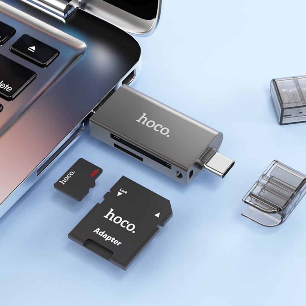 [SG] Hoco HB39 USB/Type-C 3.0 High Speed Card Reader [Evergreen Stationery]