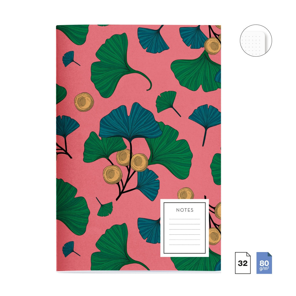 [SG] Apli Ginkgo Collection A5 Notebook [Evergreen Stationery]