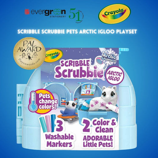 [SG] Crayola Scribble Scrubbie Pets Arctic Igloo Playset [Evergreen Stationery]