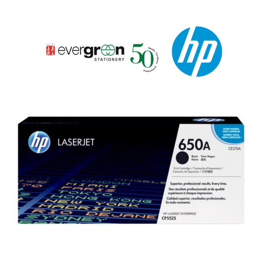 [SG] HP CE270A 650A BLACK TONER FOR USE CP525 [Evergreen Stationery]