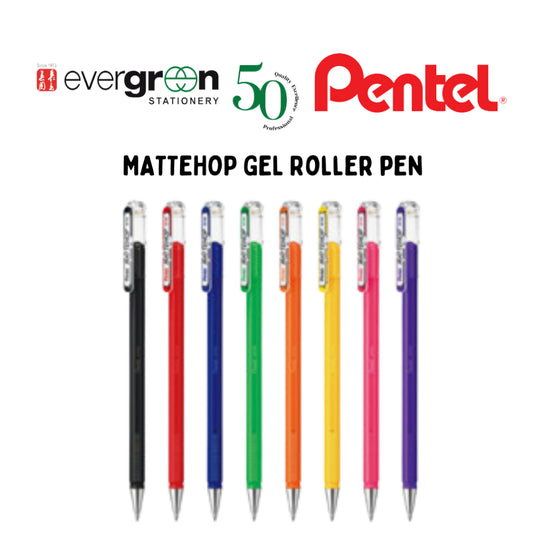 [SG] Pentel MatteHop 1.0 mm Gel Roller Pen [Evergreen Stationery]