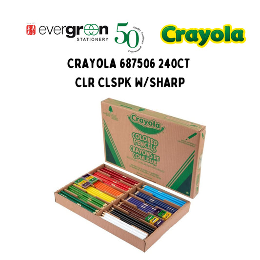 [SG] Crayola Colored Pencils Classpack, 240 Count, 12 Colors, With Sharpener [Evergreen Stationery]