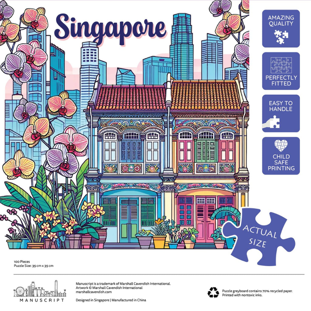 [SG] Crayola Shophouses Puzzle [Evergreen Stationery]