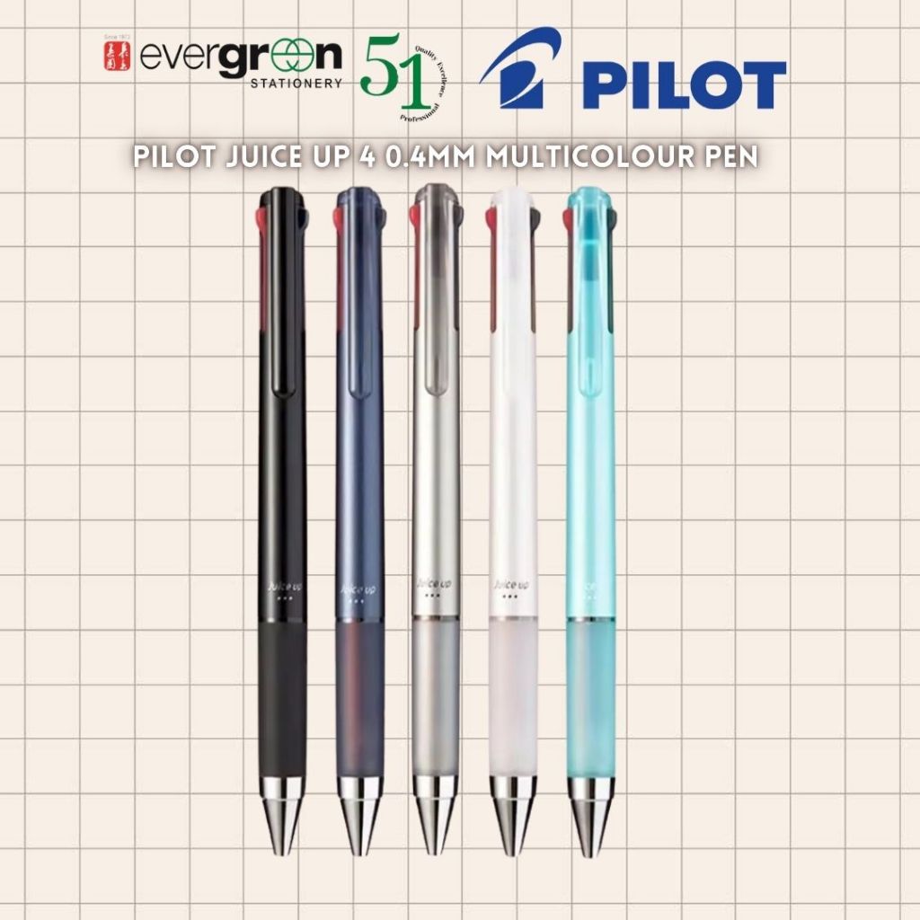 [SG] Pilot Juice Up 4 0.4mm Multicolour Pen [Evergreen Stationery]
