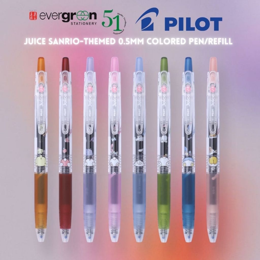 [SG] Pilot Juice Sanrio-Themed 0.5mm Colored Pen [Evergreen Stationery]