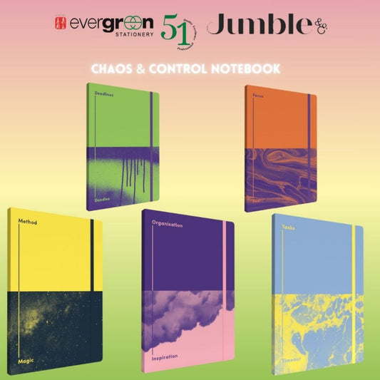 [SG] Jumble & Co Chaos And Control Ruled/Dotted A5 Notebook