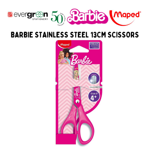 [SG] Maped Barbie 13 cm Stainless Steel Scissors [Evergreen Stationery]
