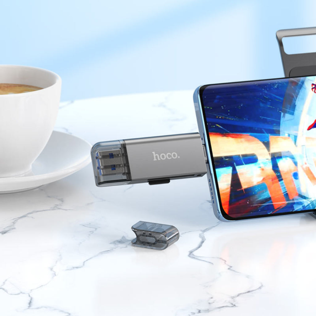 [SG] Hoco HB39 USB/Type-C 3.0 High Speed Card Reader [Evergreen Stationery]