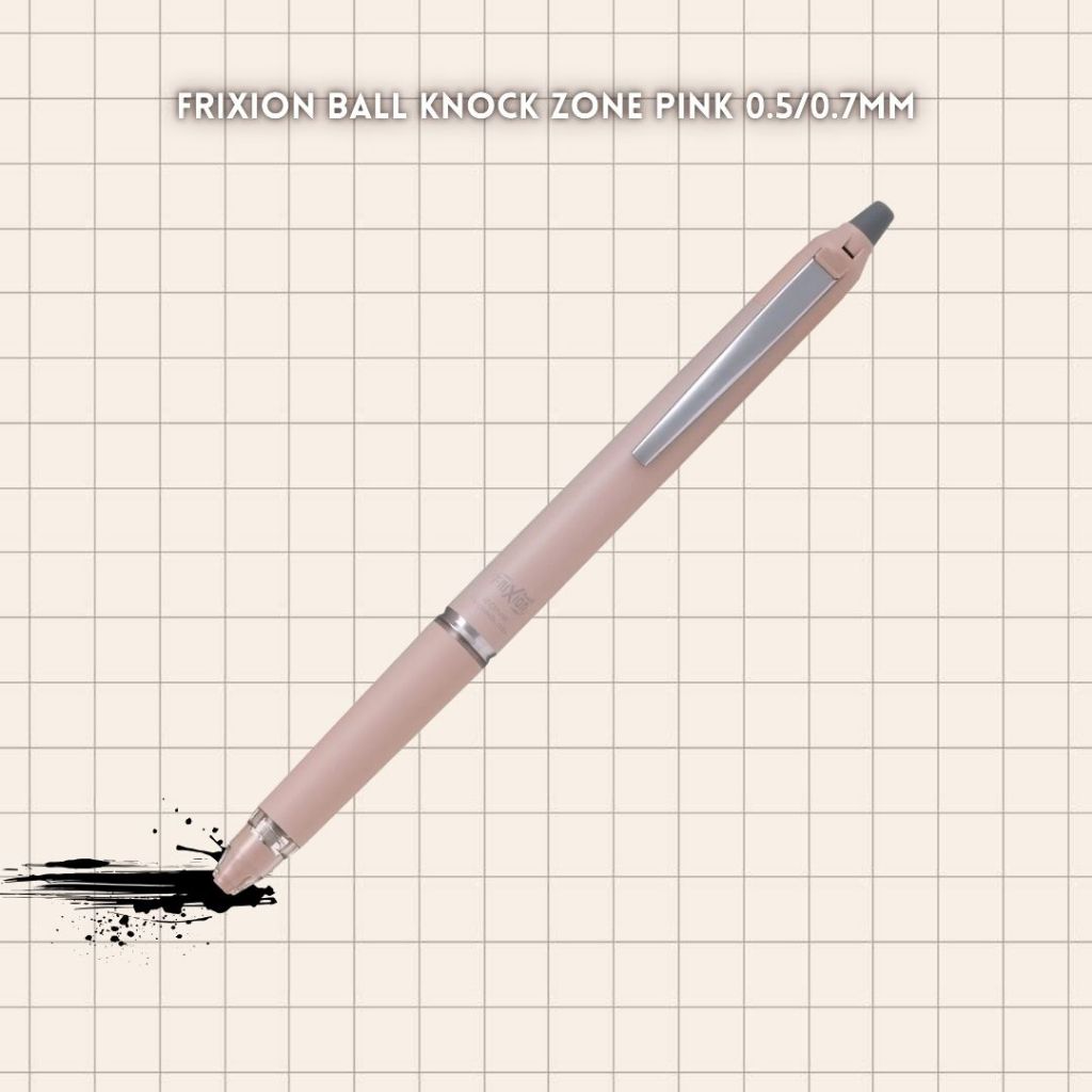 [SG] Pilot Frixion Ball Knock Zone 0.5mm/0.7mm Erasable Black Ink Pen [Evergreen Stationery]