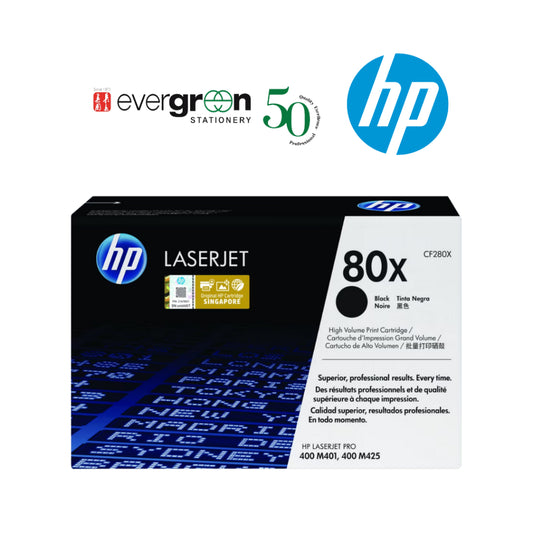 [SG] HP CF280X 80X BLACK TONER FOR M401/M425 [Evergreen Stationery]