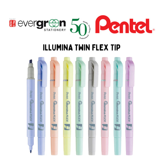 [SG] Pentel Illumina Twin Flex Tip Highlighter [Evergreen Stationery]