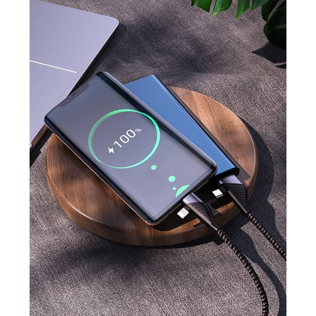 [SG] Hoco U95 4 In 1 Illustrious Multifunction PD Fast Charging Data Cable [Evergreen Stationery]