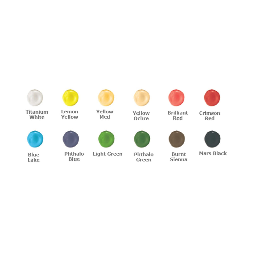 [SG] Derwent Academy Acrylic Paints 12/24 Tubes per pack [Evergreen Stationery]