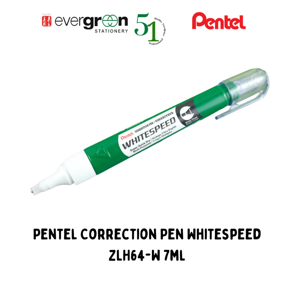 [SG] Pentel Correction Pen Whitespeed ZLH64-W 7ml [Evergreen Stationery]