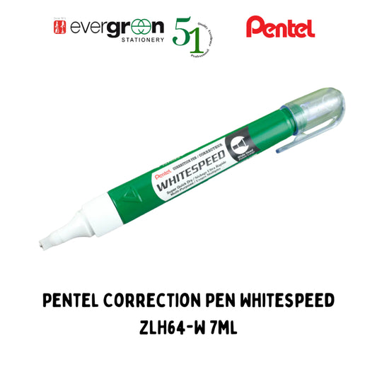 [SG] Pentel Correction Pen Whitespeed ZLH64-W 7ml [Evergreen Stationery]