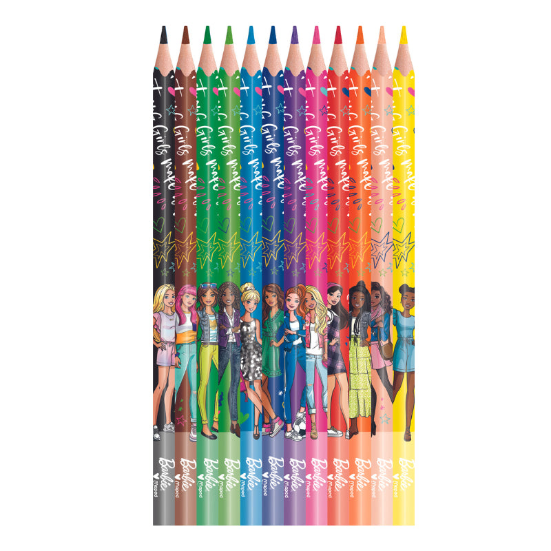 [SG] Maped Barbie 12 Pcs Color Pencils [Evergreen Stationery]