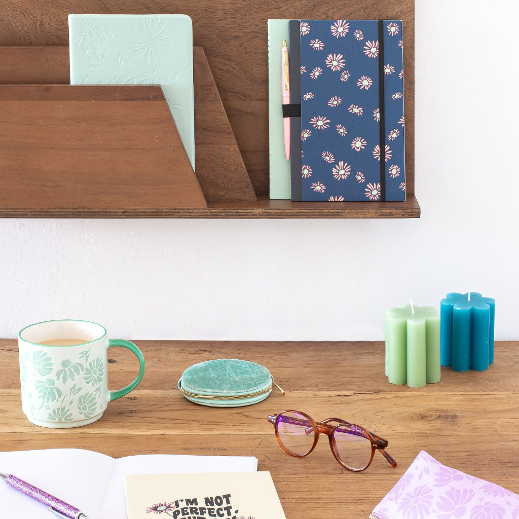 [SG] Apli MR8191 Happy Daisies Collection A5 Notebook [Evergreen Stationery]