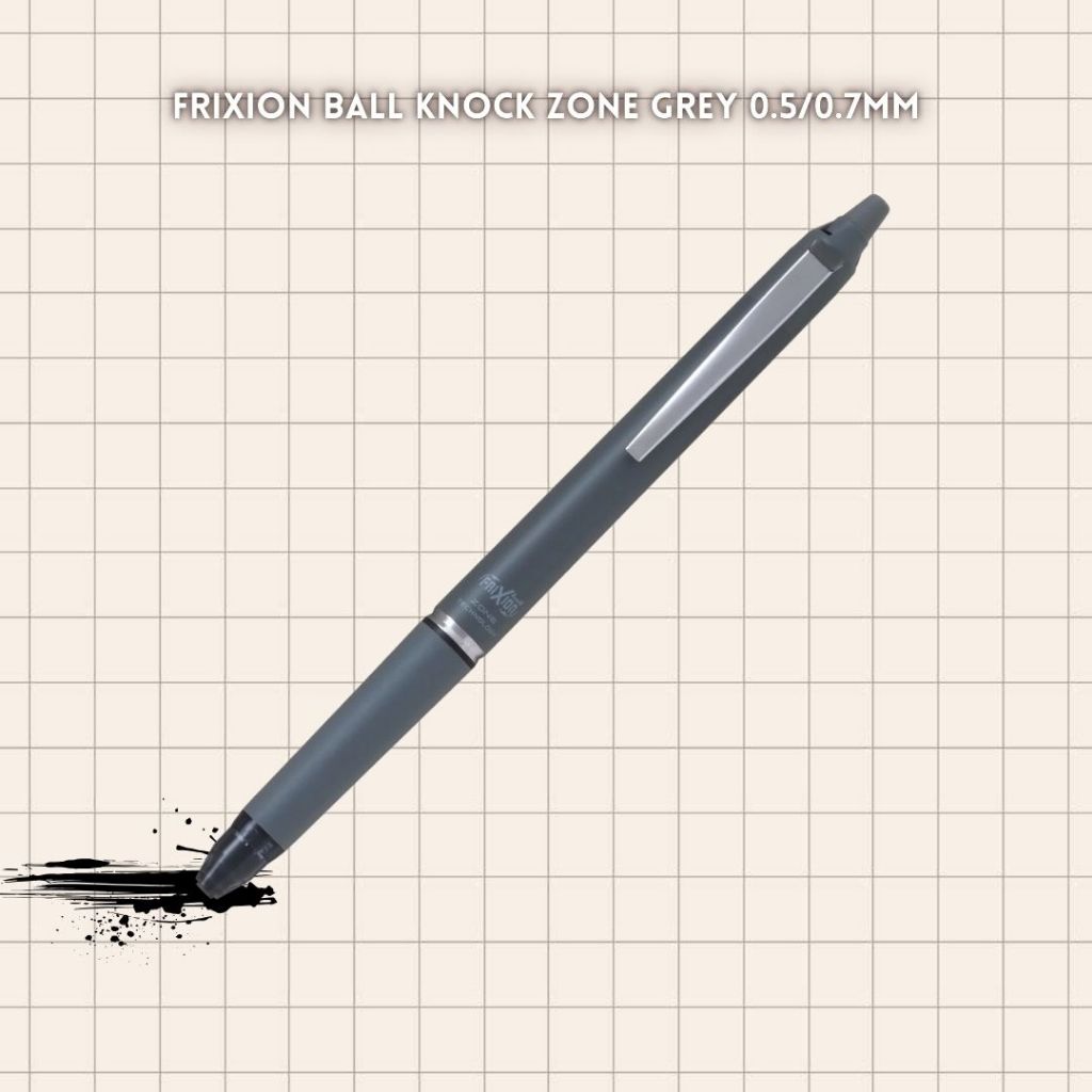 [SG] Pilot Frixion Ball Knock Zone 0.5mm/0.7mm Erasable Black Ink Pen [Evergreen Stationery]