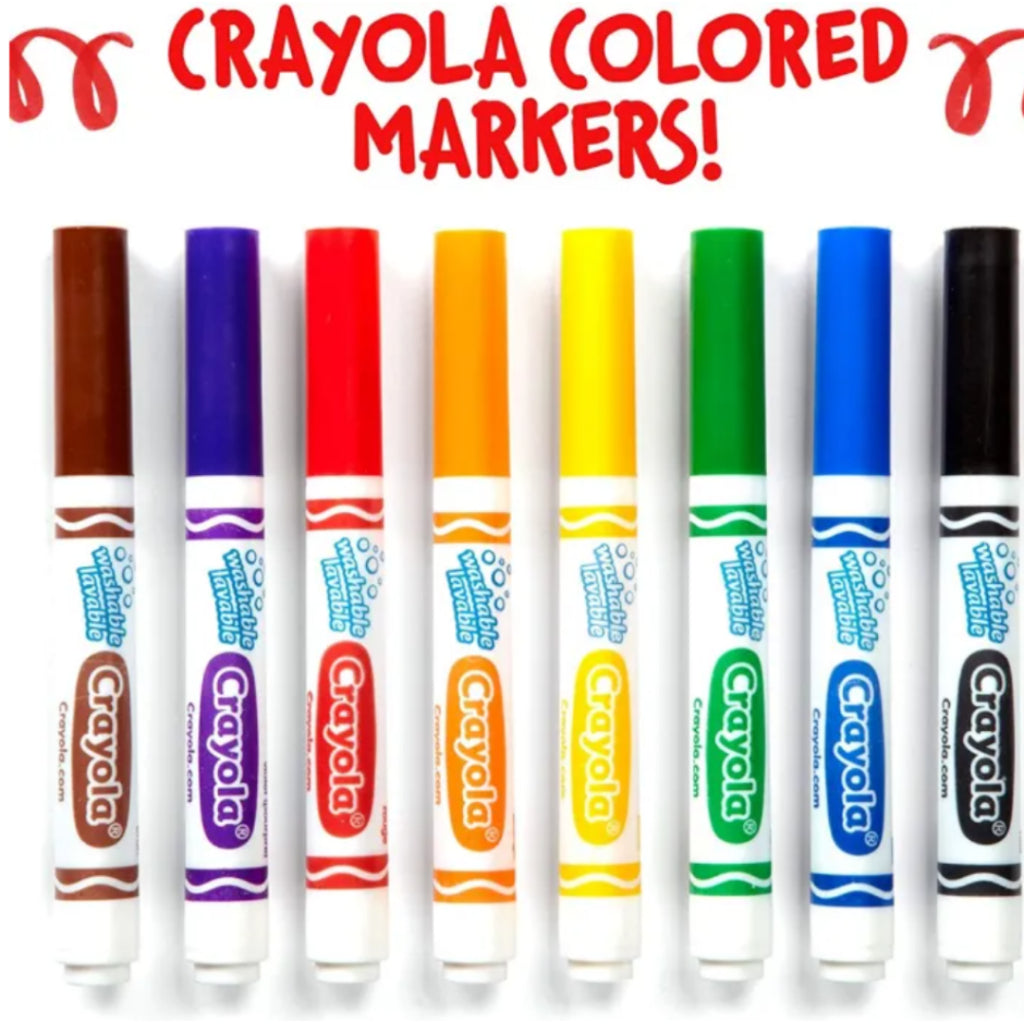 [SG] Crayola Washable Broad Line Markers 12 Pcs [Evergreen Stationery]