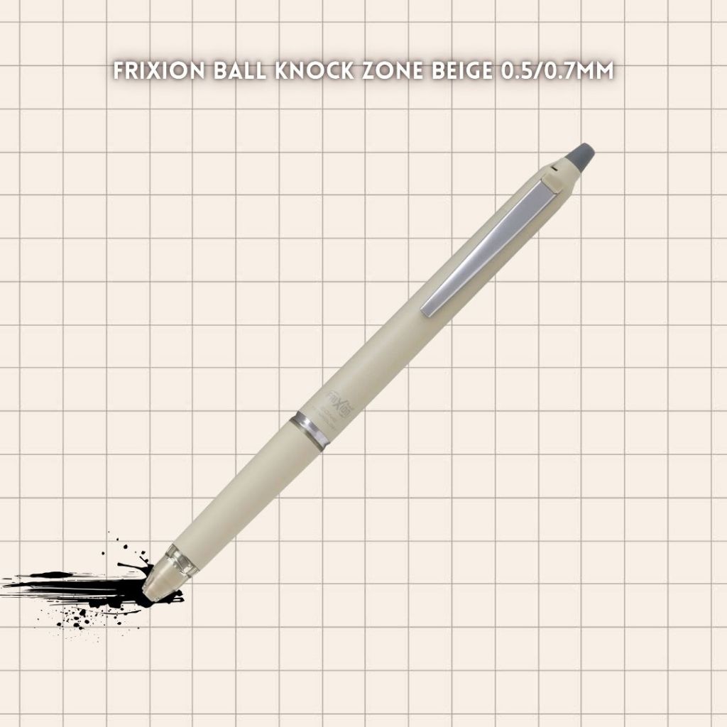 [SG] Pilot Frixion Ball Knock Zone 0.5mm/0.7mm Erasable Black Ink Pen [Evergreen Stationery]