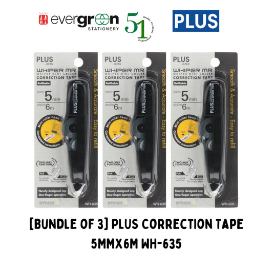 [SG] PLUS Correction Tape 5MMX6M WH-635 [Evergreen Stationery]