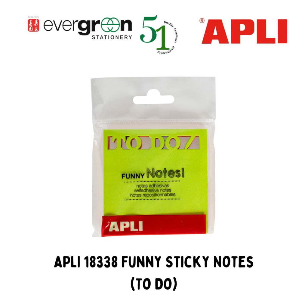 [SG] APLI 18338 75x75mm Funny Sticky Notes (TO DO) [Evergreen Stationery]