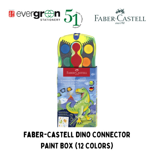 [SG] Faber-Castell Dino Connector Paint Box (12 Colors) [Evergreen Stationery]